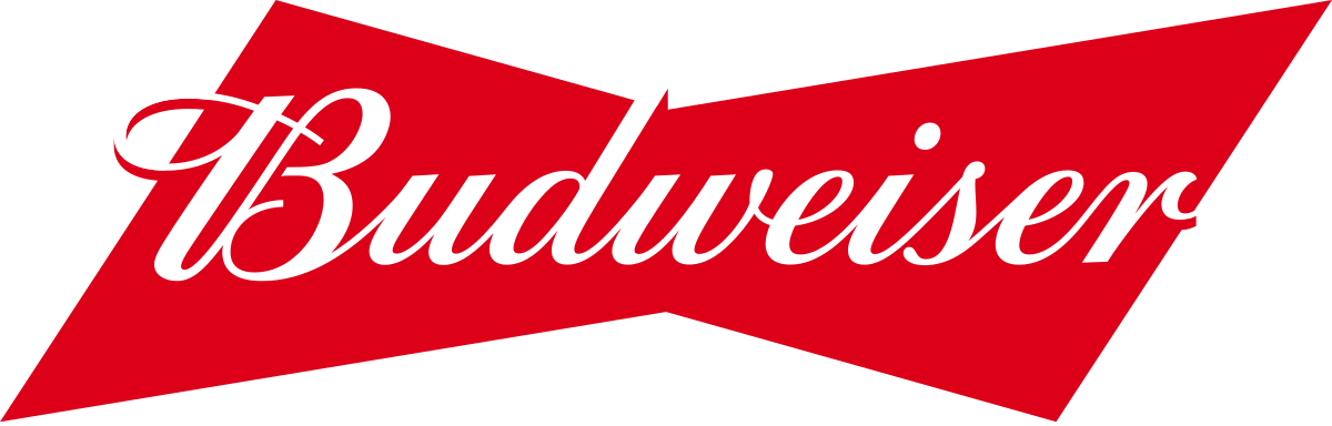 Budweiser logo with red banner